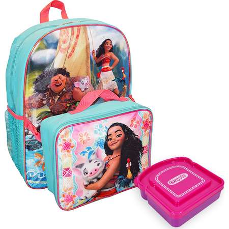 Girls Disney Moana 16" Backpack, Lunch Bag & Sandwich Container thumb