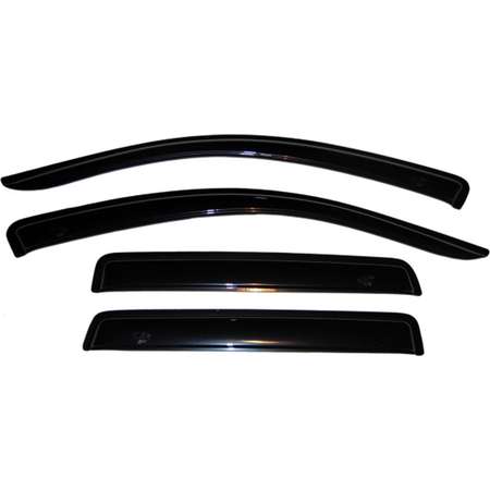 AVS 07-10 Mitsubishi Outlander Ventvisor Outside Mount Window Deflectors 4pc - Smoke thumb