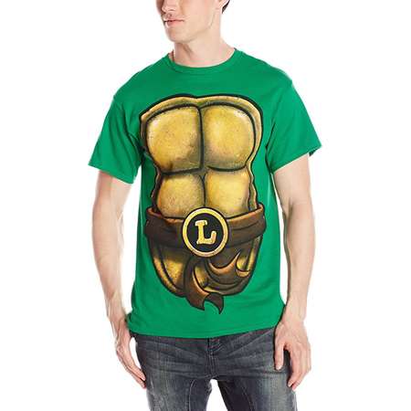 Teenage Mutant Ninja Turtles Men's TMNT Leonardo Front and Back Costume T-Shirt, Kelly Green, 2X-Large thumb
