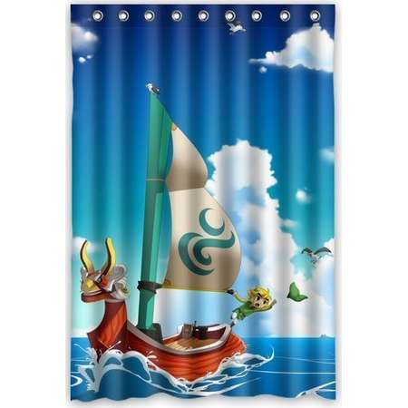 DEYOU The Legend Of Zelda The Wind Waker Ship Shower Curtain Polyester Fabric Bathroom Shower Curtain Size 48x72 inches thumb
