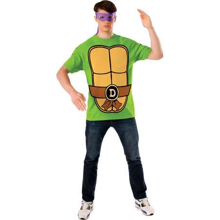 Teenage Mutant Ninja Turtles Donatello Mens T-shirt Mask Costume thumb