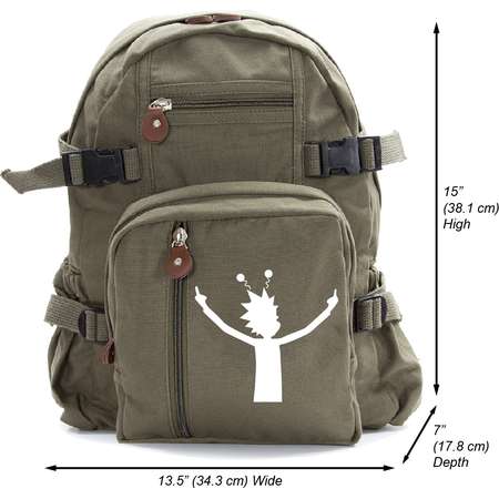 Alien Rick Heavyweight Canvas Backpack Bag thumb