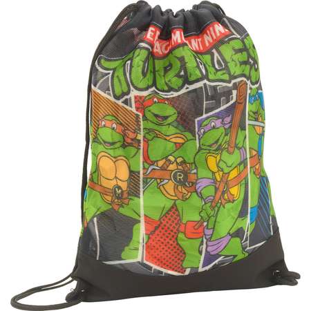 Teenage Mutant Ninja Turtles Mesh Cinch Drawstring Backpack Bag thumb