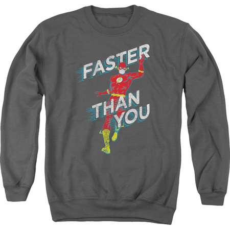 The Flash DC Comics Superhero Faster Than You Adult Crewneck Sweatshirt thumb