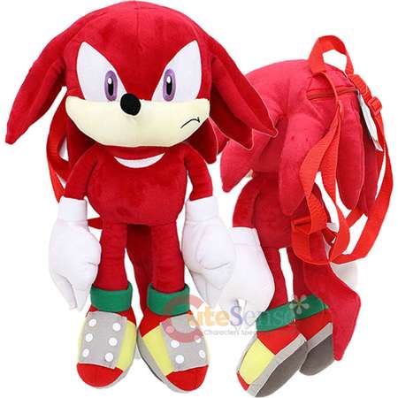 Sonic The Hedgehog Knuckles Plush Doll Bag Custom Backpack 21" XL Kids to Aduts thumb