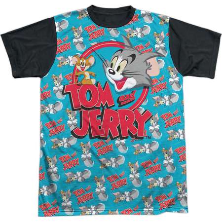 Tom And Jerry Double Trouble Mens Sublimation Shirt with Black Back thumb