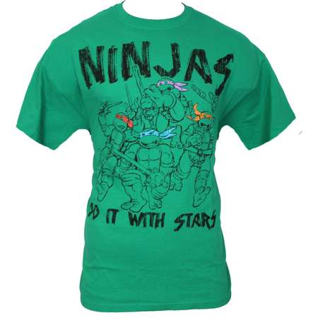 TMNT Teenage Mutant Ninja Turtles Mens T-Shirt - "Ninjas Do It With Stars" Pic thumb