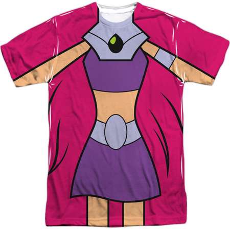 Teen Titans Go! Animated DC TV Series Starfire Uniform Adult Front Print T-Shirt thumb