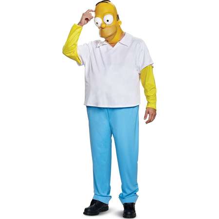 The Simpsons Homer Men's Adult Halloween Costume, One Size, (42-46) thumb