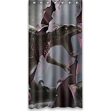 DEYOU Jurassic Park Shower Curtain Polyester Fabric Bathroom Shower Curtain Size 36x72 inches thumb