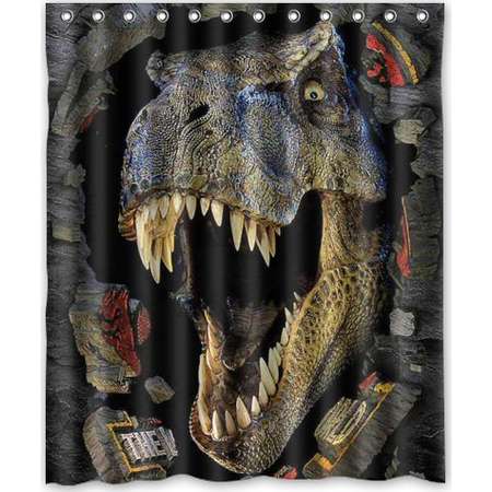 DEYOU Jurassic Park Shower Curtain Polyester Fabric Bathroom Shower Curtain Size 60x72 inches thumb