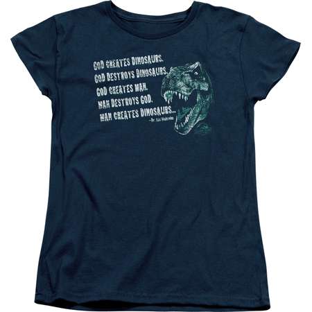 Jurassic Park Action Movie Spielberg God Creates Dinosaurs Women's T-Shirt Tee thumb