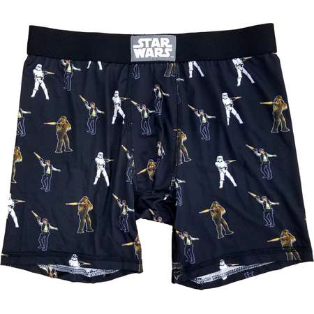 Star Wars Mens Black Han Solo Chewbacca Stormtrooper Boxer Briefs thumb