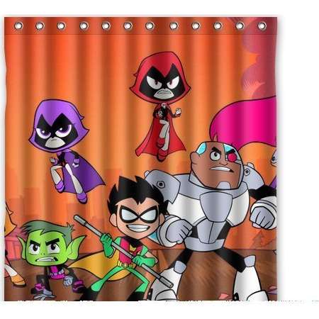 DEYOU Teen Titans Go Shower Curtain Polyester Fabric Bathroom Shower Curtain Size 60x72 inches thumb