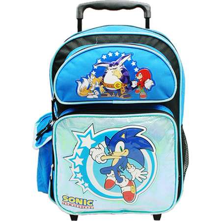 New Sonic The Hedgehog Large 16" School Rolling Backpack thumb