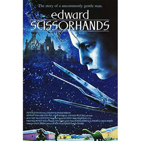 Tim Burtons Edward Scissorhands 1990 36x24 Movie Art Print Poster Johnny Depp Winona Ryder Vincent Price thumb
