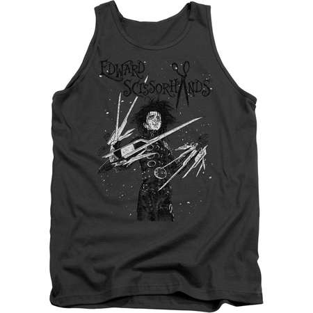 Edward Scissorhands - Snowy Night Adult Tank Top - Adult Tank Top / L / Gray thumb