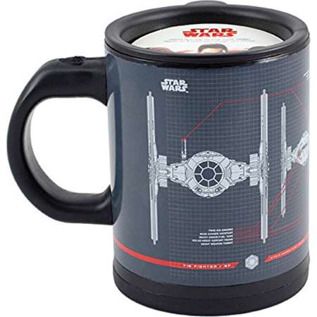Star Wars Tie Fighter Self-Stirring Travel Mug - Mix Your Drink with the Force -12 oz thumb