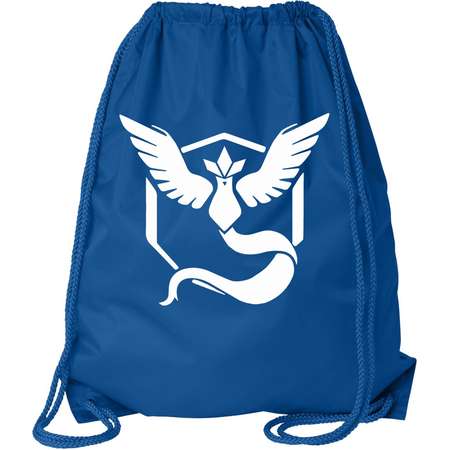 Pokemon Go Gym Team Mystic Blue Cinch Bag Drawstring Bag Backpack thumb