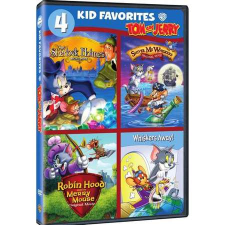 4 Kid Favorites: Tom And Jerry - Meet Sherlock Holmes / Shiver Me Whiskers / Robin Hood And His Merry Mouse / Whiskers Away (Walmart Exclusive) (WALMART EXCLUSIVE) thumb