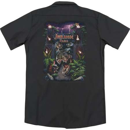 Jurassic Park Welcome To The Park (Back Print) Mens Work Shirt thumb