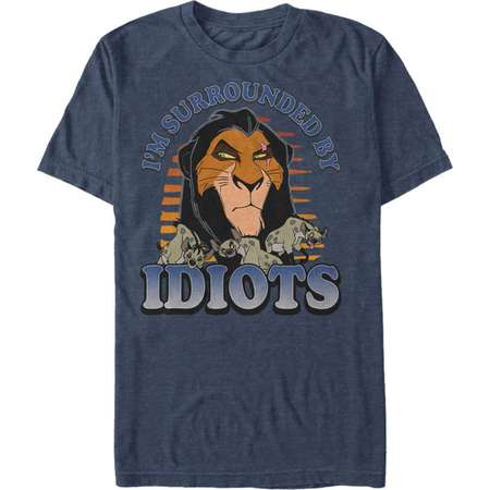 Disney: The Lion King- Surrounded By Idiots Apparel T-Shirt - Blue thumb