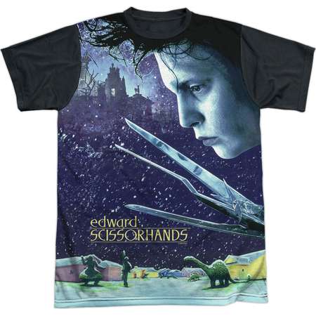 Edward Scissorhands Men's Home Poster Sublimation T-shirt White thumb