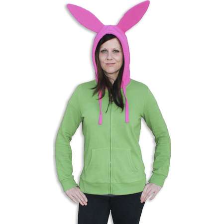 Bob's Burgers Louise Juniors Costume Zip Up Hoodie Sweatshirt thumb