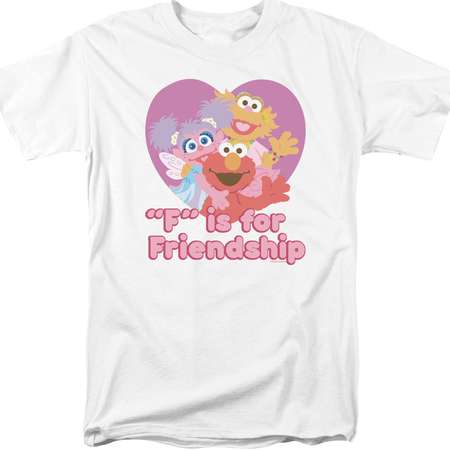 Sesame Street Classic Children's TV Show "F" Is For Friendship Adult T-Shirt Tee thumb