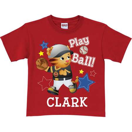Personalized Daniel Tiger Play Ball Toddler Red T-Shirt thumb