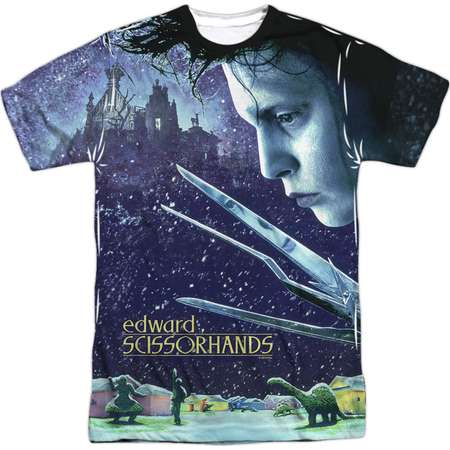 Edward Scissorhands Men's Home Poster Sublimation T-shirt White thumb