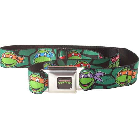 Teenage Mutant Ninja Turtles Shell Faces Seatbelt Belt-Holds Pants Up thumb