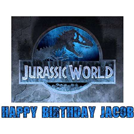 Jurassic World Dinosaur Jurassic Park Edible Image Photo Sugar Frosting Icing Cake Topper Sheet Personalized Custom Customized Birthday Party - 1/4 Sheet - 74181 thumb