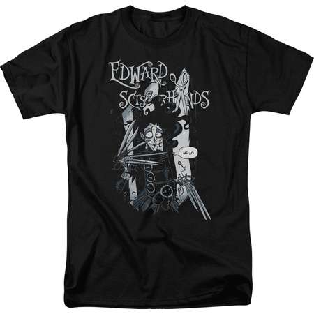 Edward Scissorhands - Hello Adult Regular Fit T-Shirt - Adult Regular Fit T-Shirt / S / Black thumb