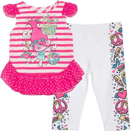 Trolls Toddler Girl Flutter Sleeve Tunic & Legging 2pc Outfit Set thumb