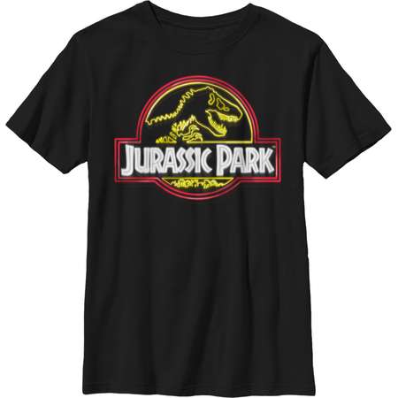Jurassic Park Boys' Neon T Rex Logo T-Shirt thumb