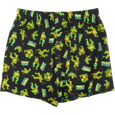 Teenage Mutant Ninja Turtles Mens Black Turtle Power Boxer Shorts thumb