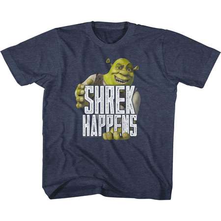 Shrek Movie Happens Navy Heather Youth Big Boys T-Shirt Tee thumb