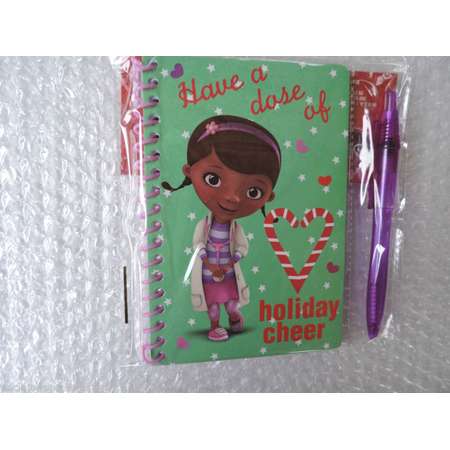 DOC McSTUFFINS Journal Diary Book with Pen ~ 60 pages Holiday Cheer thumb