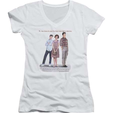 Sixteen Candles Poster Juniors V-Neck Shirt thumb