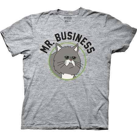 Bobs Burgers Mr Business Adult Heather Gray T-shirt thumb