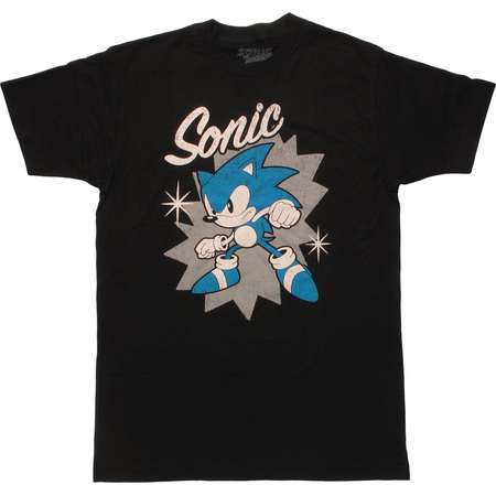 Sonic the Hedgehog Name Pose Stars T-Shirt thumb
