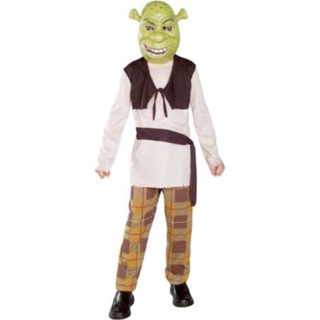 Shrek The Third Boys Halloween Costume Mask, Shirt with Vest, Pants, Sash thumb