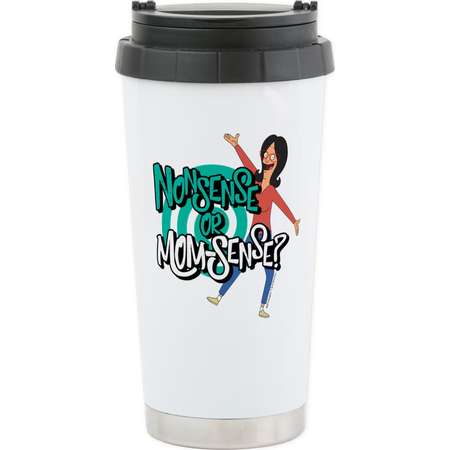 CafePress - Bob's Burgers Mom Sense Stainless Steel Travel Mug - Stainless Steel Travel Mug, Insulated 16 oz. Coffee Tumbler thumb