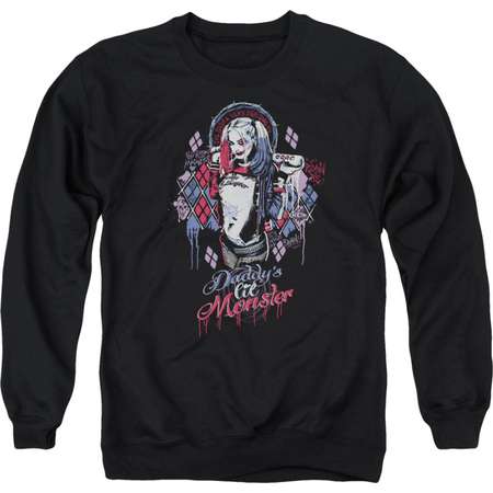 Suicide Squad Harely Quinn Daddy's Lil Monster Movie Film Crewneck Sweatshirt thumb