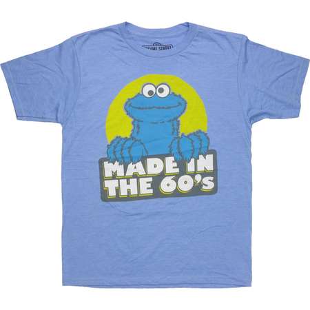 Sesame Street Cookie Monster Made in 60s T Shirt Sheer thumb