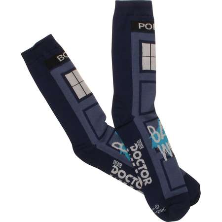 Doctor Who TARDIS Bad Wolf Crew Socks thumb