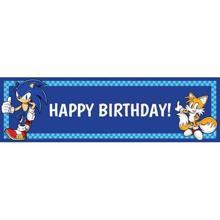 Sonic the Hedgehog Birthday Banner, Standard thumb