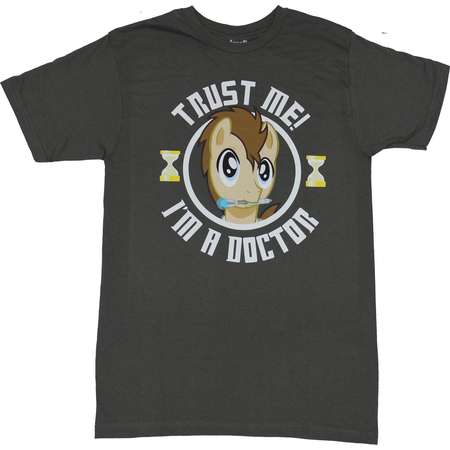 My Little Pony Mens T-Shirt - Trust ME! I'm A Doctor Whooves Circle Image thumb
