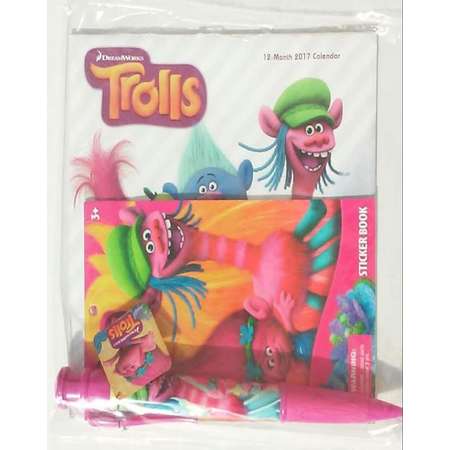 Dreamworks Trolls 2017 Calendar Giant Pen and Stickers thumb